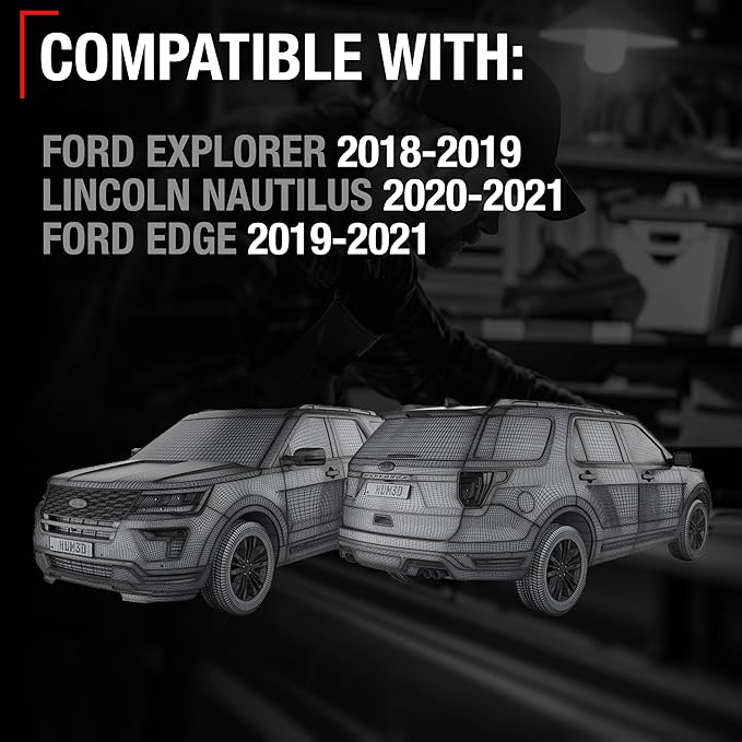 T1A Car Parking Sensors - Compatible with 2018-2019 Ford Edge, 19-21 Ford Explorer; 20-21 Lincoln Nautilus - Front/Rear Backup Reverse Parking Assist Kit - OEM HU5Z15K859AAT