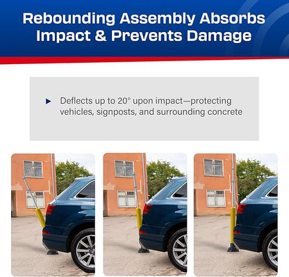 Impact Recovery - SlowStop Rebounding Bollard Sign Post - Bollard Post - Made in the USA - 78”