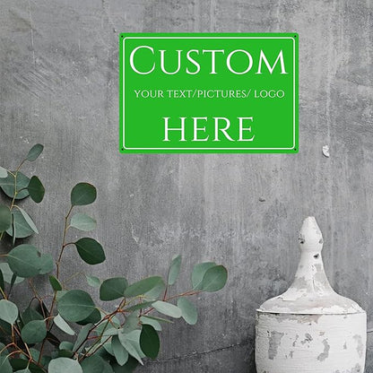 Custom Sign, Custom Delivery，Aluminum Weatherproof Metal Sign Multiple Sizes, Courier delivery, safety warning, Business, Workplace, office, Home, Delivery Signs(14 * 10Inch)