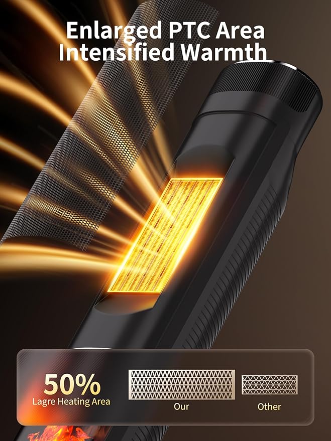 YEW Space Heater Large Room, 1500W Portable Tower Room Heaters with Thermostat and Remote, 24H Timer, 80°Oscillation, Overheat&Tip-over Protection, Electric Ceramic Heater for Indoor Bedroom,Office