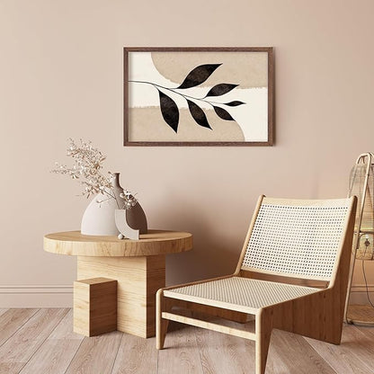 Fun Memories 11x17 Picture Frame, Natural Solid Oak Wood Frame 11 x 17 with Tempered Glass, 11''x17'' Matted for 8x12 Picture, Minimalist Wooden by Poster Art Walnut