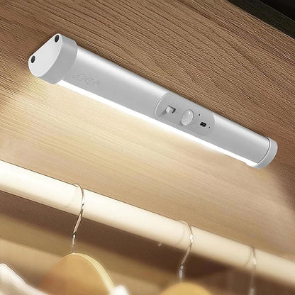 Automatic Closet Lighting Motion Sensor Rechargeable Battery Operated Closet Light with Eye-Protection Design Under Cabinet Light LED for Wireless Pantry Light Wardrobe Lights (100Lumen, 6000k 80+CRI)