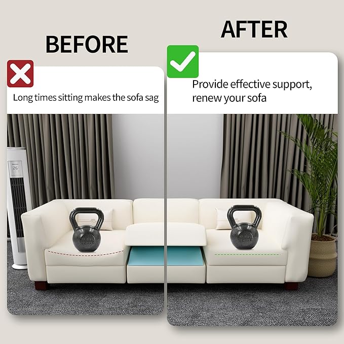 Tromlycs Sofa Cushion Support for Sagging Seat Trapezoidal Furniture Seat Under Couch Cushion Sag Repair Set of 3