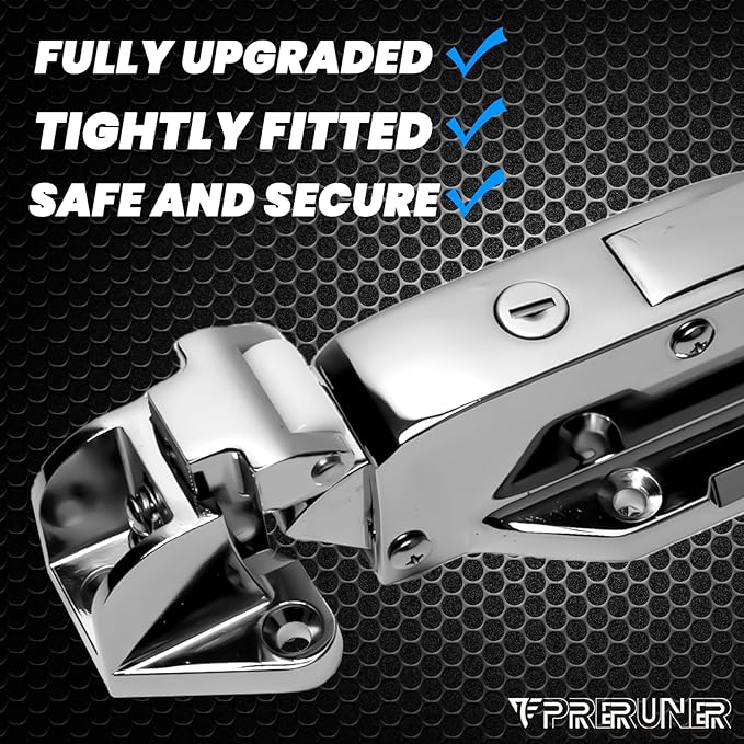 New Upgraded Walk in Cooler Door Handle, Walk in Cooler Door Closer Complete Latch Kit, Freezer Doors Handle, Offset -1/8 in to 1/4 in(Flush) and 5.9" Solid Metal Interior Release Handle