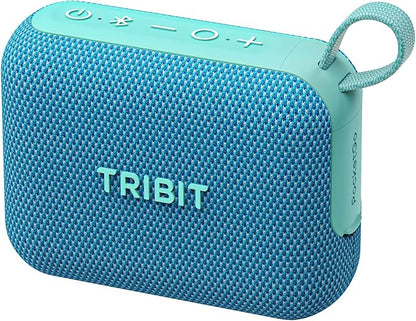 Tribit PocketGo Portable Bluetooth Speaker, 20H Playtime, IP68 Waterproof/Dustproof, Wireless, BT6.0, Shower, Powerful Sound, Custom EQ, TWS, Support TF Card, Floatable, Type-C, Travel/Outdoors (Blue)