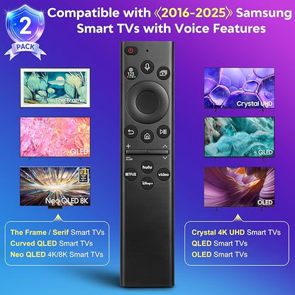 Replacement-Voice-for-Samsung-Smart-TV-Remote-Control-Universal BN59-01385A Compatible with Samsung Frame Curved QLED Crystal UHD TVs