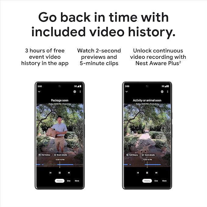 Google Nest Doorbell - (Wired, 2nd Gen) - Wired Video Doorbell Camera - Doorbell Security Camera - Ivy