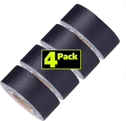 Mini Gaffer Tape Rolls by GafferPower 1 inch x 8yards - Pack of 4 Black, Made in The USA, Heavy Duty Gaffer's Tape, Strong Tough Compact Lightweight, Multipurpose