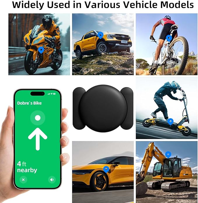 GPS Tracker for Vehicles, 2PCS Real Time GPS Tracker for Car Work with Find My (iOS Only), MINI Magnetic Car Tracker Device Hidden, No Monthly Fee, Waterproof