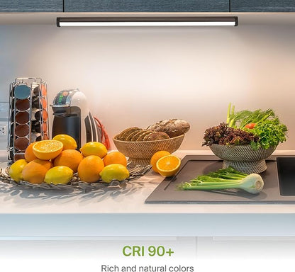 ASD Swivel LED Under Cabinet Lighting Bronze, 24 Inch 12W, Hardwired or Plug-in, 2700K/3000K/4000K, Hi/Low Switch, Rotatable Lens, Dimmable Linkable Under Counter Light for Kitchen, ETL & Energy Star