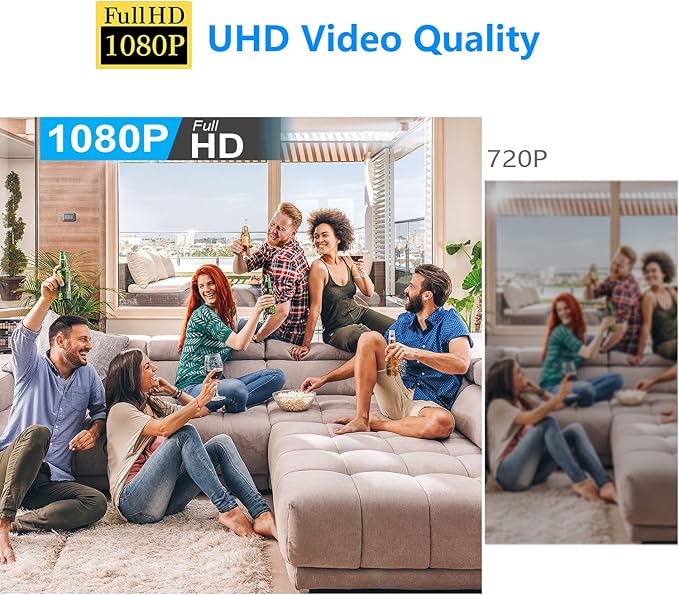 Smallest Wireless WiFi IP Camera,HD1080P Spy Camera,Portable Camera,Portable Video Recording Live Feed,Baby Monitor with Night Vision,Motion Detection,Cloud Storage for Security with iOS Android APP