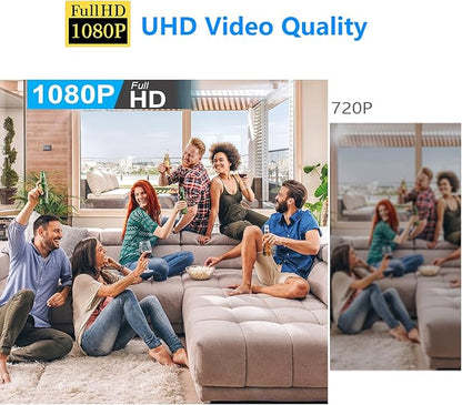 Smallest Wireless WiFi IP Camera,HD1080P Spy Camera,Portable Camera,Portable Video Recording Live Feed,Baby Monitor with Night Vision,Motion Detection,Cloud Storage for Security with iOS Android APP