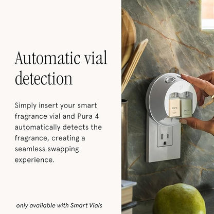 Pura 4 Smart Home Fragrance Device Starter Set - Scent Diffuser for Home - Clementine Mango, Fresh Bergamot, Citrus Leaves, Pink Pomelo