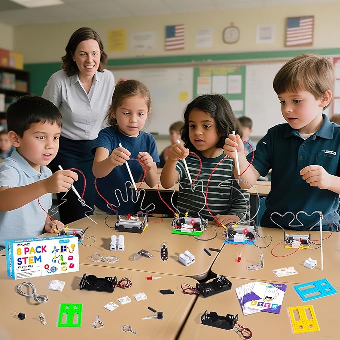 Bulk STEM Kits - 8 Set Electric Touch Maze Games, STEM Craft Kits for Kids Age 8-10 12-14 10-12, Science Experiments Projects Circuit, Girls Boys Crafts for Gift Ideas Classroom Family Activities