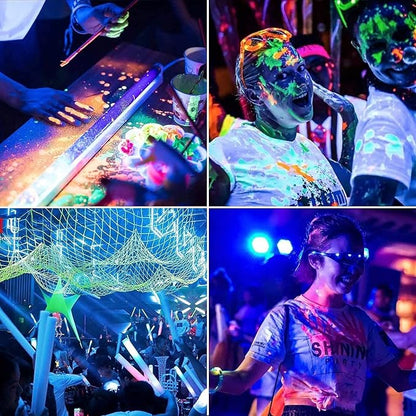 2 Pack 500W LED Black Lights,Outdoor Flood Blacklight Light with Plug, IP66 Waterproof 395nm to 410nm forGlow in The Dark, Dance Party, Stage Lighting, Body Paint, Fluorescent Poster, Neon Glow