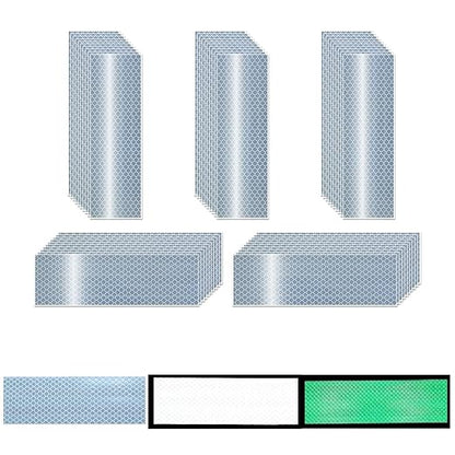 Glow in The Dark Reflective Stickers 2 inch X 6 inch for Truckskes, Warning Strong Safety Adhesive Reflective Strips (50 Pcs)