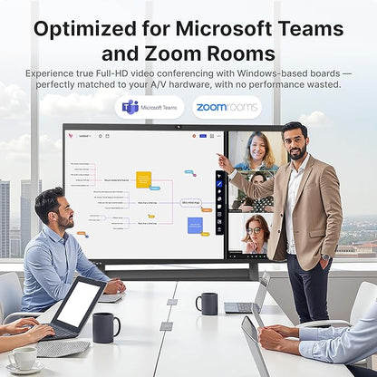 NearHub S Pro 4K UHD Smart Board,65” Windows 11 Interactive Whiteboard for Business &Education,Touchscreen Display with Built-In Camera &Microphones,All-in-One Collaboration Device for Hybrid Meetings