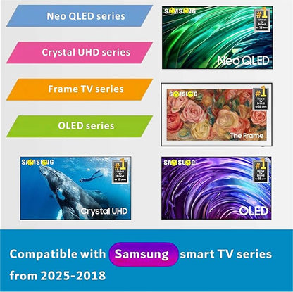 Replacement for Samsung Frame TV Remote, for All 2018-2025 Samsung Remote Control for Smart TV with Voice Control, Mic & Bluetooth, QLED, UHD & More, Not OEM/Orignial