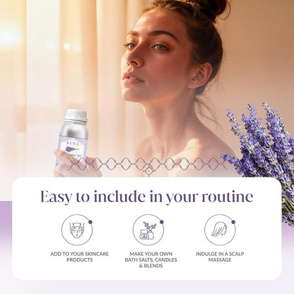 Siva Lavender Essential Oil – 16 Fl Oz – 100% Natural Lavender Oil - for Diffuser, Hair Care, Face, Skin Care, Aromatherapy, Scalp and Body Massage, Soap and Candle Making