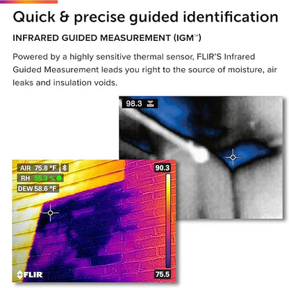 FLIR MR160 - Thermal Imaging Moisture Meter - with IGM (Infrared Guided Measurement), Pin and Pinless