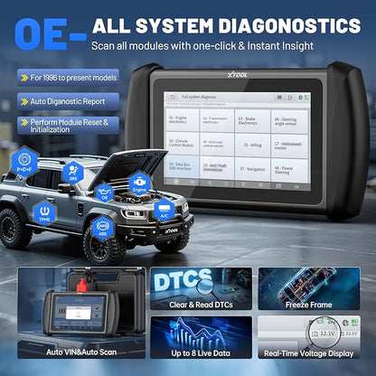 XTOOL IP819 V2.0 Bidirectional Scan Tool, 2025 Upgraded of D7 OBD2 Diagnostic Scanner with Active Test, PMI Function, 39+ Resets, ECU C0ding, FCA AutoAuth, All Systems Scanner for Cars, 3-Year Update