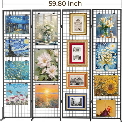 Grid Wall Panels Foldable Gridwall Panel Display Stand Art Show Display Panels for Vendor Events Craft Shows Merch Display