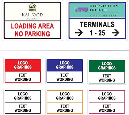 Custom Metal Sign, Choose your own Colors, Fonts. Add Graphics, Outdoor Protection. Heavy-Duty Rust-Free Commercial Grade Aluminum Sign - 12"x18" (landscape style 3)