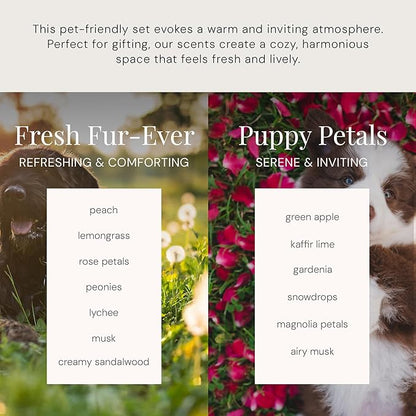 Air Esscentials The Diamond Gift Set, Pet-Preffered Smart Scent Air Machine for Home, Bluetooth Controlled, Waterless Fragrance Oil Diffuser, Puppy Petals & Fresh Fur-Ever Scents, White