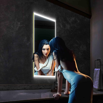 24x36 LED Mirror for Bathroom | Backlit LED Vanity Mirror with Anti-Fog, Stepless Dimmable, 3 Color Temperature | Wall Mounted Lighted Bathroom Mirror | Smart Vanity Makeup Mirror with Lights
