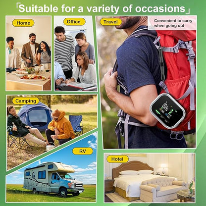 New 6 in 1 Plug in Smoke Carbon Monoxide Detectors w/ 270° Rotating UI, Smoke CO Detector Combo Battery Backup, Portable Carbon Monoxide Alarm Detector, Natural Gas Detector Smoke Alarm for Home RV