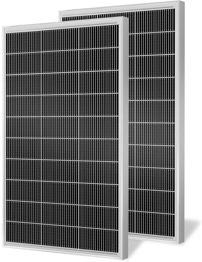 300 Watt Solar Panels, 12V 150 Watt 2 Pack, Monocrystalline Cell High-Efficiency PV Module, Solar Panels for Homes Camping RV Battery Boat Caravan and Other Off-Grid System