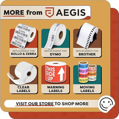Aegis Adhesives - 2-1/8" X 4" Replacement for DYMO 30323 (12 Rolls/2640 Labels) Direct Thermal Shipping and Postage Labels - Compatible with LabelWriter 450, 450 Turbo, 4XL Printers (NOT 550, 5XL)