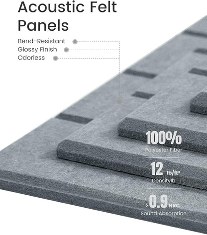 Large Felt Bulletin Board 48" x 36" Cork Board Alternative-12 Pack with 70 Safe Removable Adhesive Tabs, Cork Boards for Walls Cork Board for Home Office Classroom Pin Board-Blue Gray