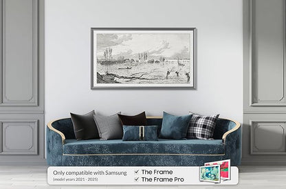 Graphite Prismatic 55" Alloy Deco TV Frame - Compatible ONLY with Samsung The Frame TVs (Fits 2021-2025, LS03A, LS03B, LS03C, LS03D, LS03FA)