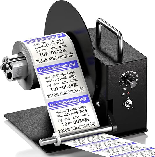 Automatic Label Rewinder, Auto-Sync Thermal Label Rewinder, 2-Way Label Rewinding Machine for Ø1.6”/3.0" Cores, Supports No Core Rewinding, Max. Ø7.1” Label Roll (R3 Pro)