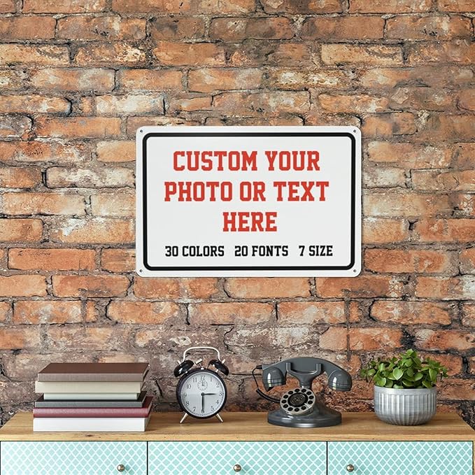 Custom Signs Outdoor Metal - 17 x 12 Personalized Signs for Business, Work, Home, Delivery, Road, Garden, Hazard, Intersection, Parking, Decorative