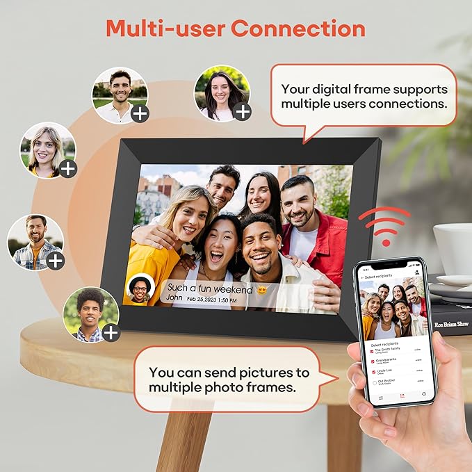 Frameo Digital Photo Frames WiFi 3 Pack