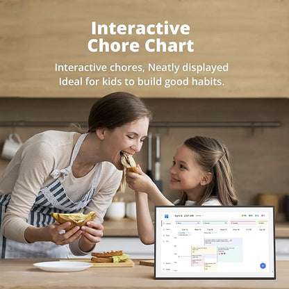 Dragon Touch 21.5" Digital Calendar Chore Chart – 1080P Full HD Interactive Touchscreen, Smart Family Planner, Hearth Display Digital Calendar Wall & Desk Mountable for Seamless Scheduling