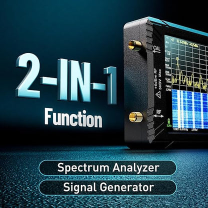 SeeSii TinySA Ultra Spectrum Analyzer with ZK06-20dB Low Noise Amplifier, 4.0 Inch 100kHz to 5.3GHz Handheld Tiny Frequency Analyzer with 32Gb Card,100kHz to 800MHz MF/HF/VHF UHF Input