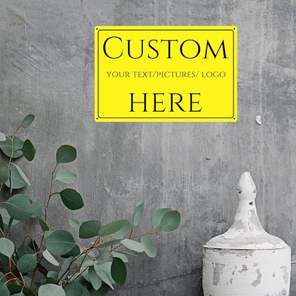 make your own sign custom,Custom Metal Signs Personalized，Reflective，Aluminum Weatherproof Metal Sign Multiple Sizes, custom signs outdoor metal, Business, Workplace, office, Home, Delivery Signs(16*12 Inch)