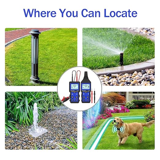 Underground Wire Locator, Cable Tester with Rechargeable 1500mAh Battery for 12-400V DC/AC Voltage Lines, Wire Tracker for Wall Cables, Electrical Lines, Water and Gas Supply Pipeline Path