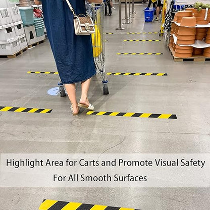 Anti Slip Tape, 2 Inch x 62 Ft Grip Tape for Stairs Outdoor/Indoor, Waterproof Non Skid Roll for Stair Treads Non Slip, High Traction Friction Abrasive Adhesive Stair Steps, Caution Yellow/Black