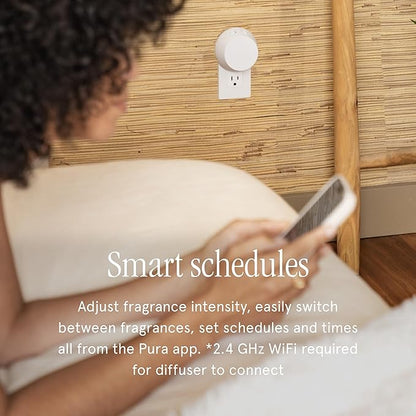 Pura x Studio McGee Smart Home Air Diffuser - Smart Air Diffuser - Up to 120-Hours of Luxury Fragrance per Refill - Spring & Summer Fragrance - 2 Pack, Jasmine Honeysuckle