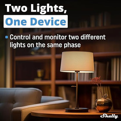 Shelly 2PM Gen3 | WiFi 2-Channel Smart Relay Switch with Power Metering | Home Automation | Roller Shutters, Blinds, Gates Control | Remote Control | Alexa & Google Home | iOS Android App