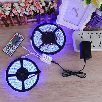 SUPERNIGHT RGB Light Strip Remote Controller, 2-in-1 4 Pin Dimming Dimmer Brightness Flash Mode Control Options for LED Tape Light,12V DC LEDs Rope Lighting (2 Ports)