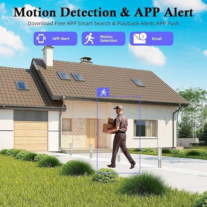 8CH DVR Recorder for Home Security Camera System, 6 in 1 DVR for Security Camera/AHD/TVI/CVI/CVBS/IP Surveillance, with 500GB Hard Drive, Max to 16TB, Mobile APP & PC Remote
