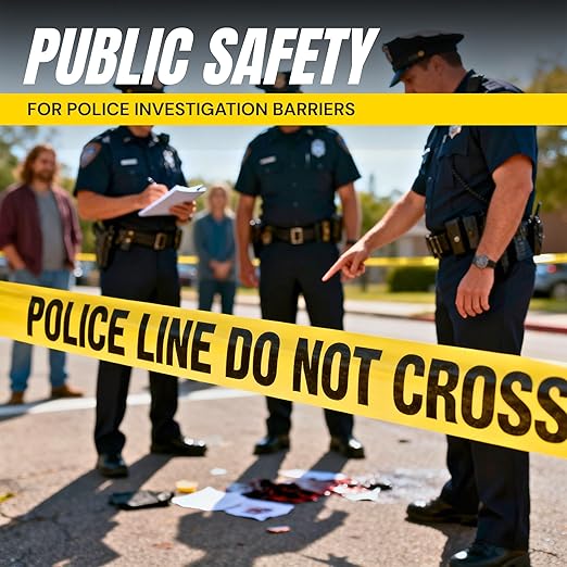 Police Line Do Not Cross Tape 2 Pack 3 inch X 1000 feet • Bright Yellow with a Bold Black Print • 3 in. Wide for Maximum Readability • Tear Resistant