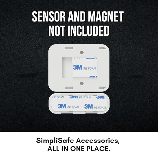 Simplisafe Entry Sensor Adhesive | Mounting Tape for Simplisafe Door, Entry, and Contact Sensor | Easy Mount, No Cutting, Peel and Stick (5 Pack Sensor + 5 Magnet Side)