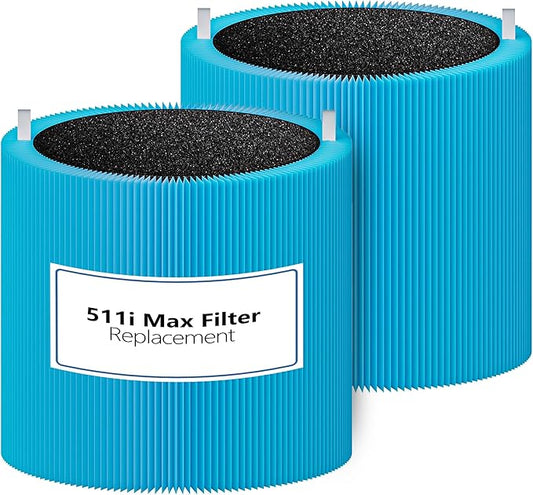511i MAX AllergenBlock Replacement filter Compatible with Blue Pure 511i Max Air Purifier, H13 True HEPA with Activated Carbon Air Filter,Blue Pure F5MAX