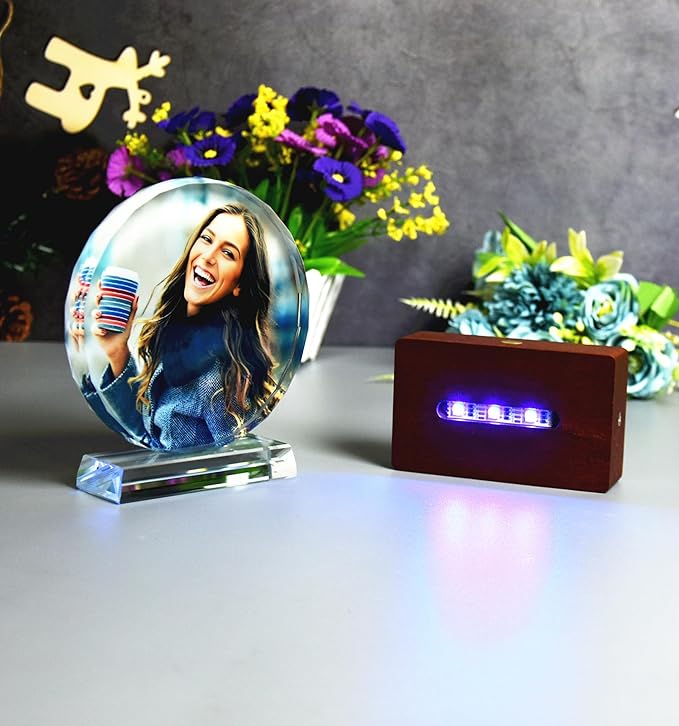Personalized crystal photo frame, custom photo home decoration frame, birthday, Christmas, wedding anniversary, wedding gift for girlfriend, boyfriend, husband, wife, friends, father, mother